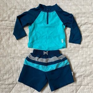 greensprouts Color Block Rashguard Swim Set